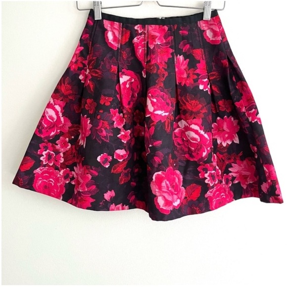 GAP Floral Pleated A-Line Skirt, Size 0 - Picture 1 of 3